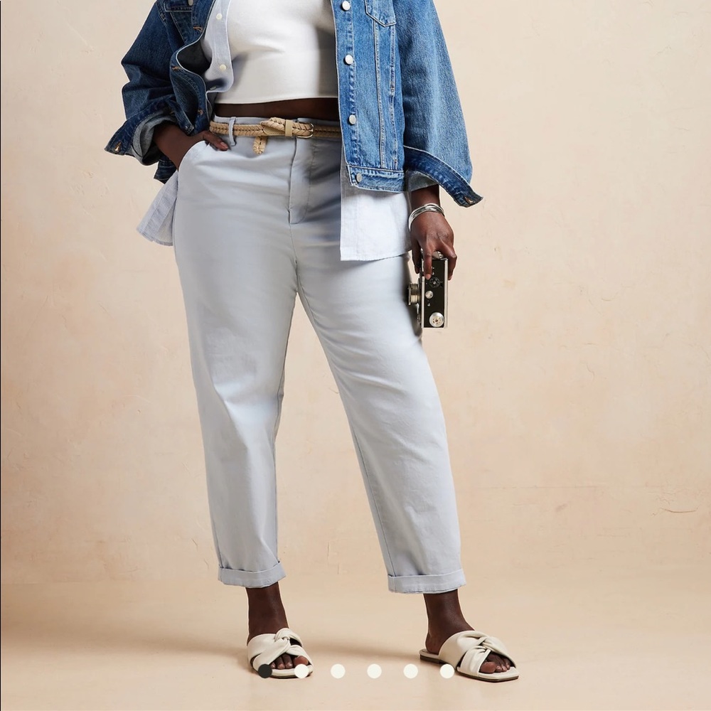 Slim Flat Front Chino Light Blue 0